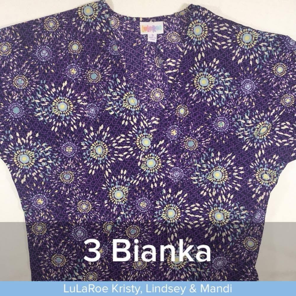 LuLaRoe Purple and Blue Floral Kids Bianka Kimono